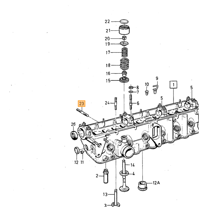 Volvo Colector de espárragos B19+B21+B23+B230 42 mm TURBO (se requieren 8 piezas) D24 Volvo repuesto no 953048