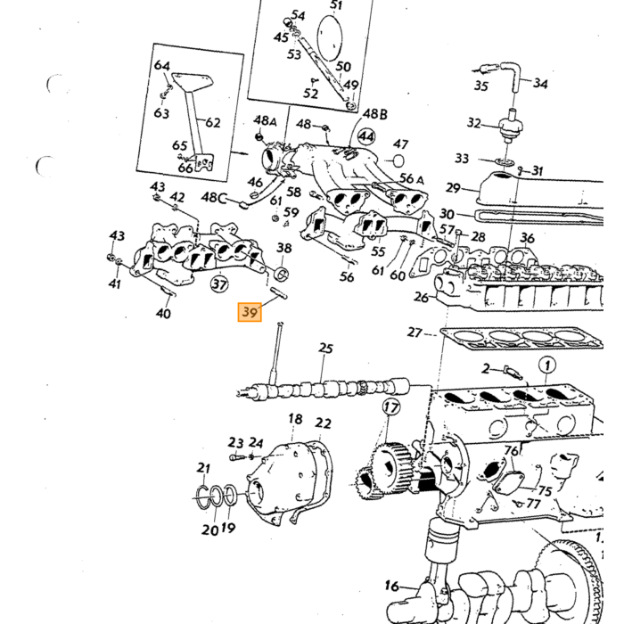 Conjunto de pernos de culata de colector B30 con tuercas, producto completo para Volvo