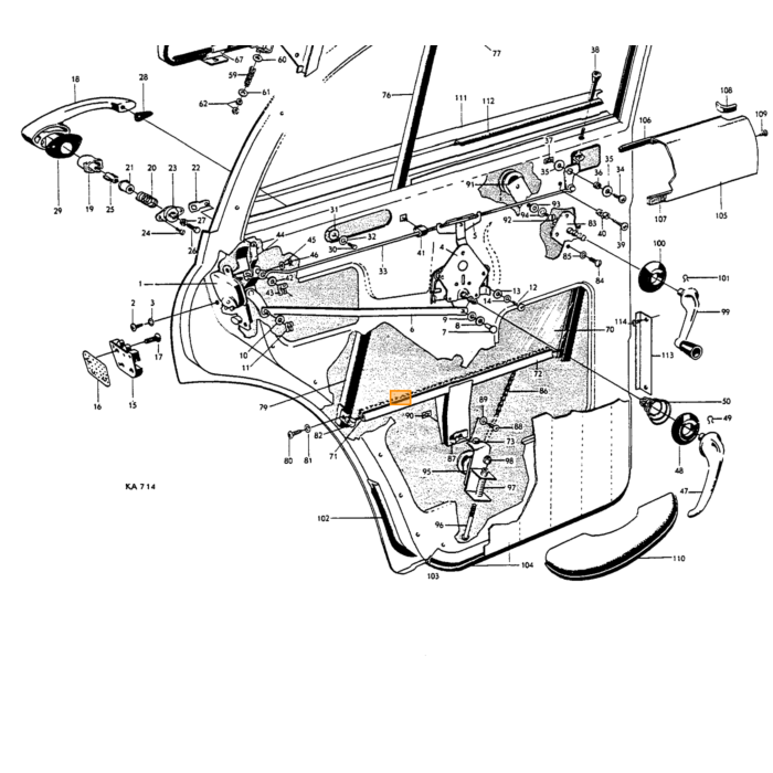 Producto Volvo: Tornillo de Cruz para Puerta ea P1800, Número de Pieza Volvo 955113