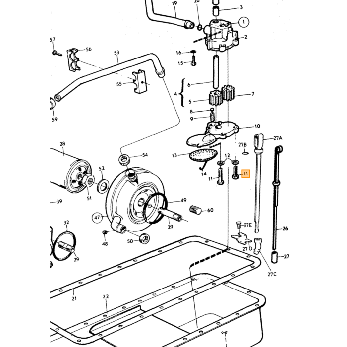 Volvo Perno distribuidor de potenciaUNC 1/4-1/2 Volvo repuesto no 955515