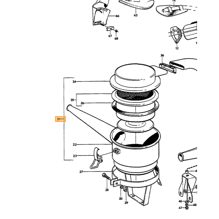 Volvo Perno UNC 5/16 x 76 Volvo repuesto no 955529