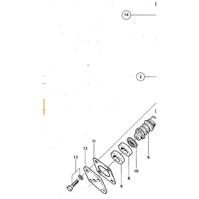 Volvo Perno UNC 3/8 x45 ao mangueta/cabeza deslizante Volvo repuesto no 955537