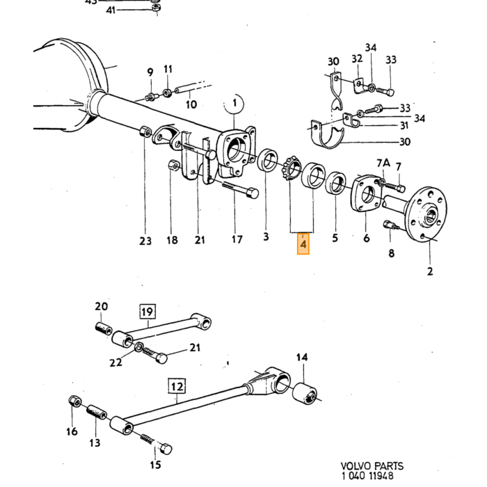 Volvo UNC  7/16  57mm Volvo repuesto no 955551