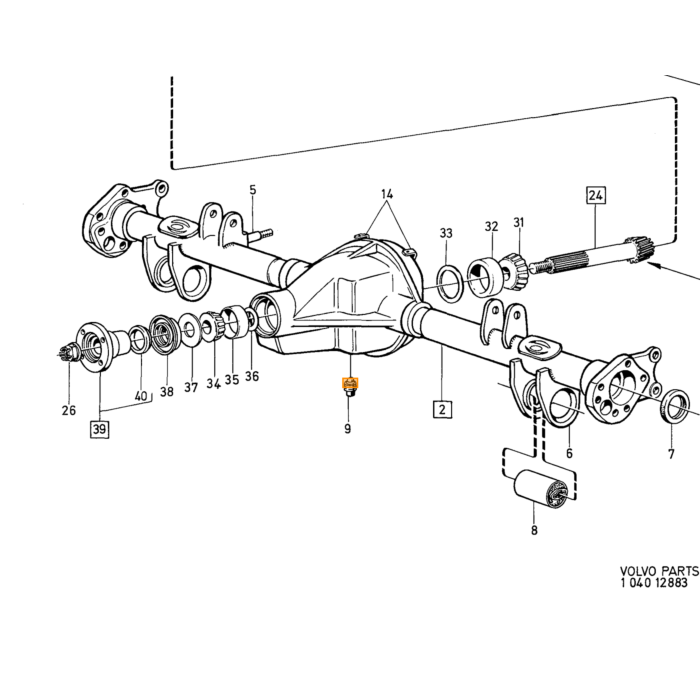 Volvo UNC  7/16  57mm Volvo repuesto no 955551