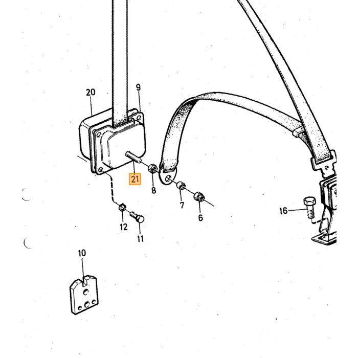 Conjunto de montaje de cinturón Amazon PV para izquierda y derecha para Volvo