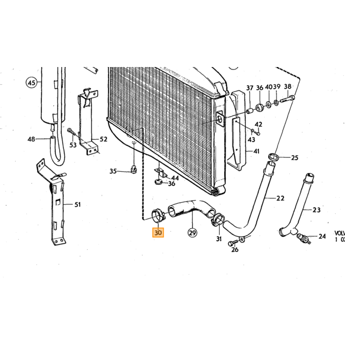 Soporte de tornillo hexagonal Volvo, pieza Volvo nr 956568.