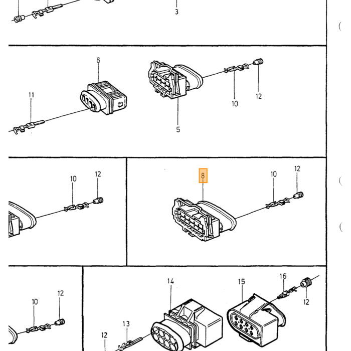 Terminal de cable Volvo, pieza Volvo nr 956946