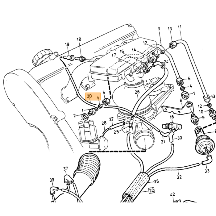 Anillo de conexión Volvo, pieza Volvo nr 956969