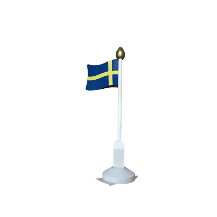 Bandera de Mesa Volvo Suecia Sverige 25cm de altura, número de pieza Volvo 95849