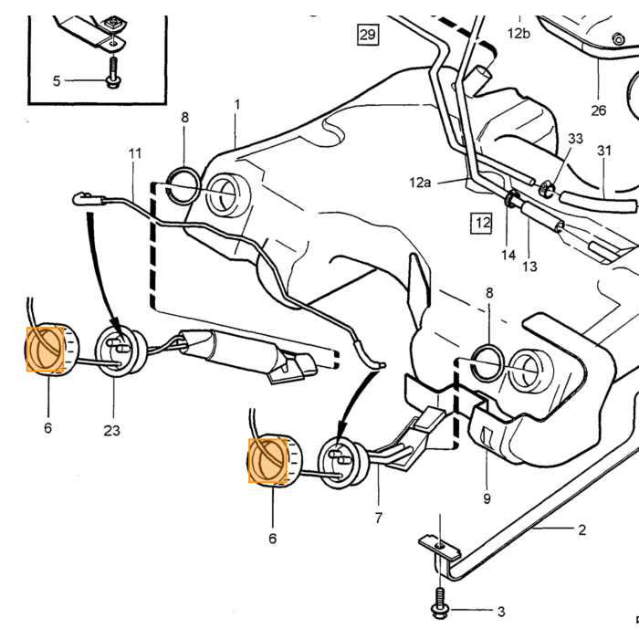 Tapa del maletero Volvo V70 - XC70 2000-2007 Usado en buen estado, varios colores disponibles incluyendo vidrio, número de pieza Volvo 960138U