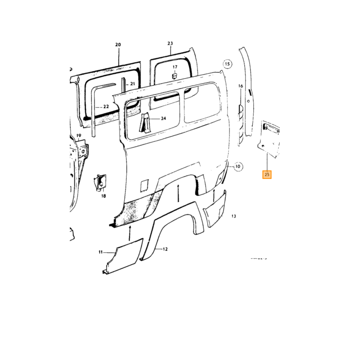 Volvo Chapa Duett faro trasero chapa exterior izquierdo Volvo repuesto no 96045