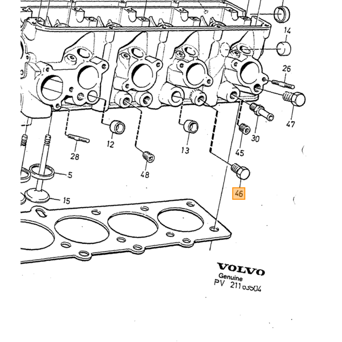 Enchufe Volvo, pieza de Volvo número 960629