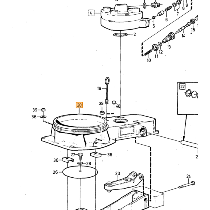 Volvo Tornillo hueco para combustible grifo 16 mm K tro Volvo repuesto no 966833