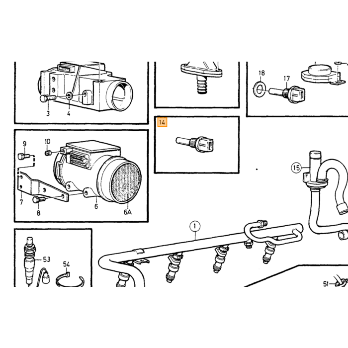 Sistema de Inyección Volvo de Tornillo Hueco: K-Jetronic, Pieza de Volvo Número 968177