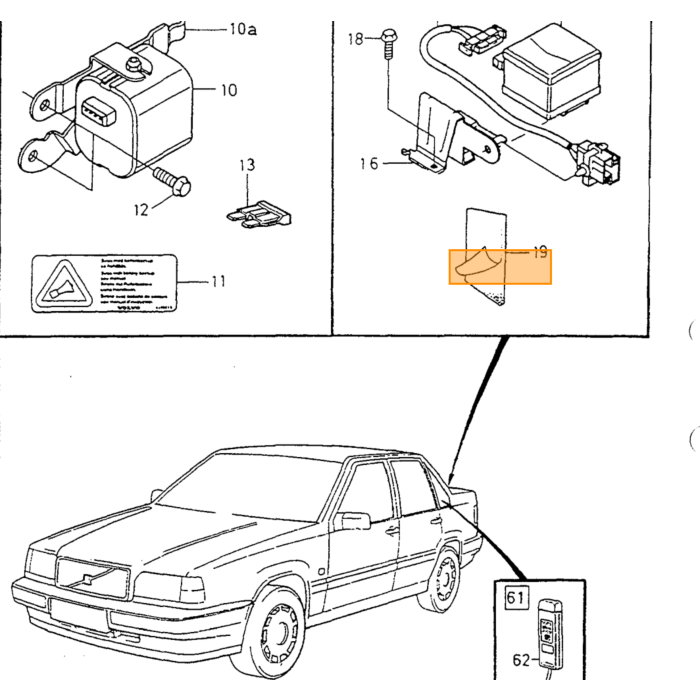 Producto Volvo casa Volvo, pieza nº 968390 para Volvo