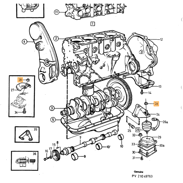 Volvo Juego de varillas (completo) para horquilla de aluminio Volvo 740 - 760 - 780 - 940 - 960 Volvo repuesto no 971098