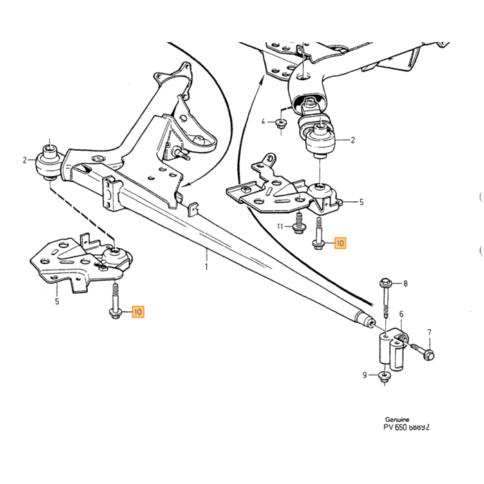Volvo Tornillo Brazo De Suspensión Trasero Volvo 850 - C70 - S70 - V70 - XC70 Volvo repuesto no 977509