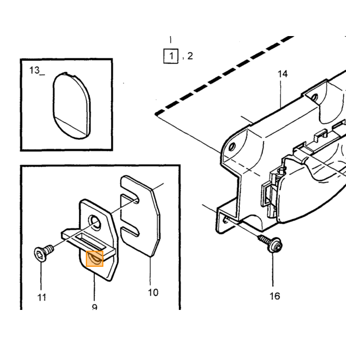 Soporte de tornillo Volvo tipo Volvo 850 5-puertas Volvo 940 5-puertas: Volvo 940 960 4-puertas: Volvo 960 5-puertas: Volvo S70 V70 V70XC (-2000) Volvo S90 V90 (-199 número de pieza de Volvo 979761.