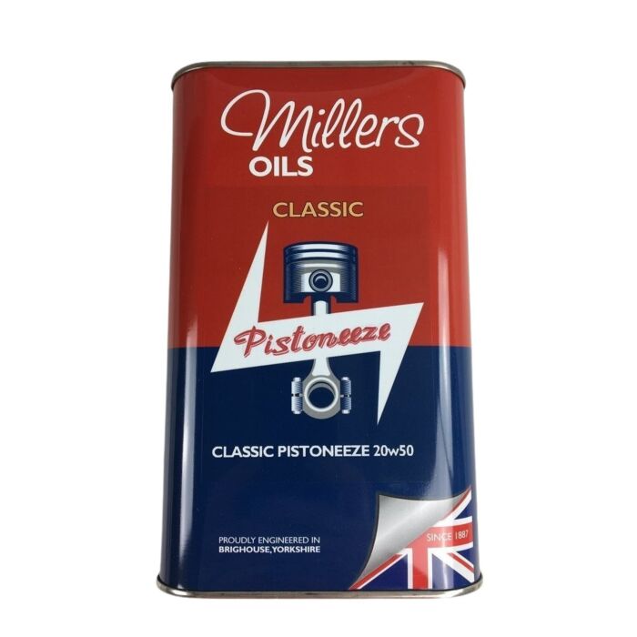 Millers olie 20W50 classic mineraal 1 liter verpakking 140  145  164  Amazon 121  Amazon 122 S  Amazon 220  C202  C303  P 1800  P 1800 E  P 1800 ES  P 210 Duett  Pv 444  PV 445 DUETT  Pv 544