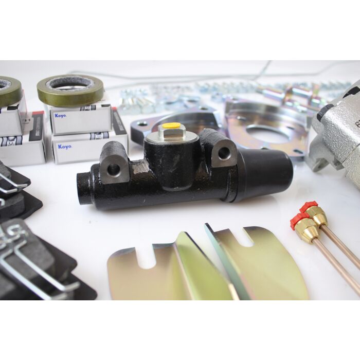 Conjunto de conversión de freno de disco Volvo para PV544 y 210 Duett 1961+ (tipo con gran cilindro maestro de freno 663468) Número de pieza Volvo PV544210DISC
