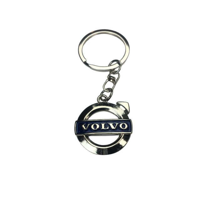 Volvo Llavero Volvo cromado redondo - no en stock inmediatamente - póngase en contacto con nuestro servicio de atención al cliente - Volvo repuesto no V128