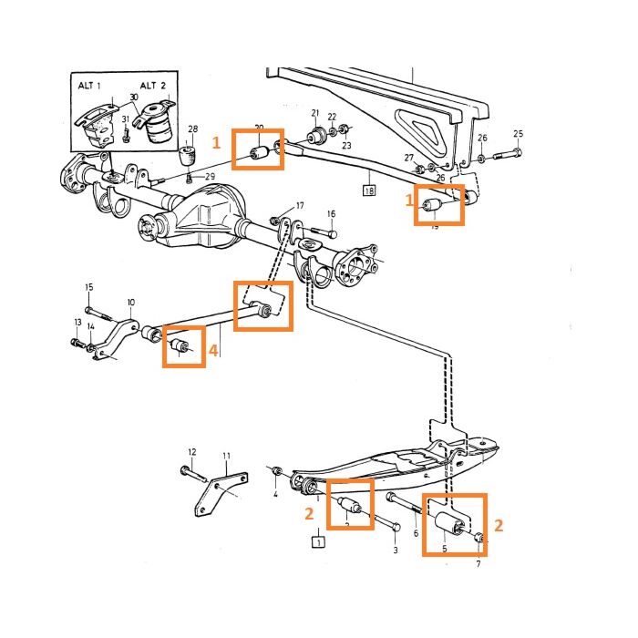 Todos los cauchos del eje trasero 240 Volvo, producto del eje trasero240rub para Volvo