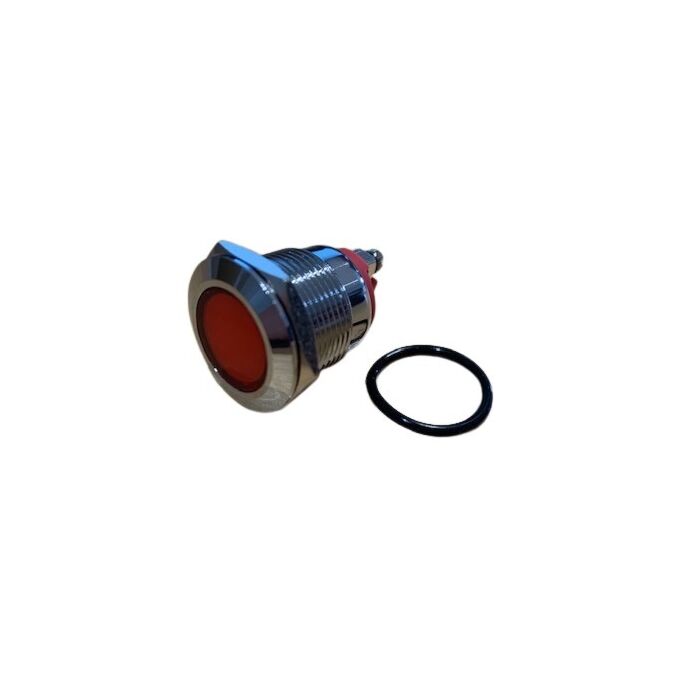 Lámpara de advertencia roja pequeña para tablero Volvo, cromada, 12V, universal, número de pieza Volvo lampuni2.
