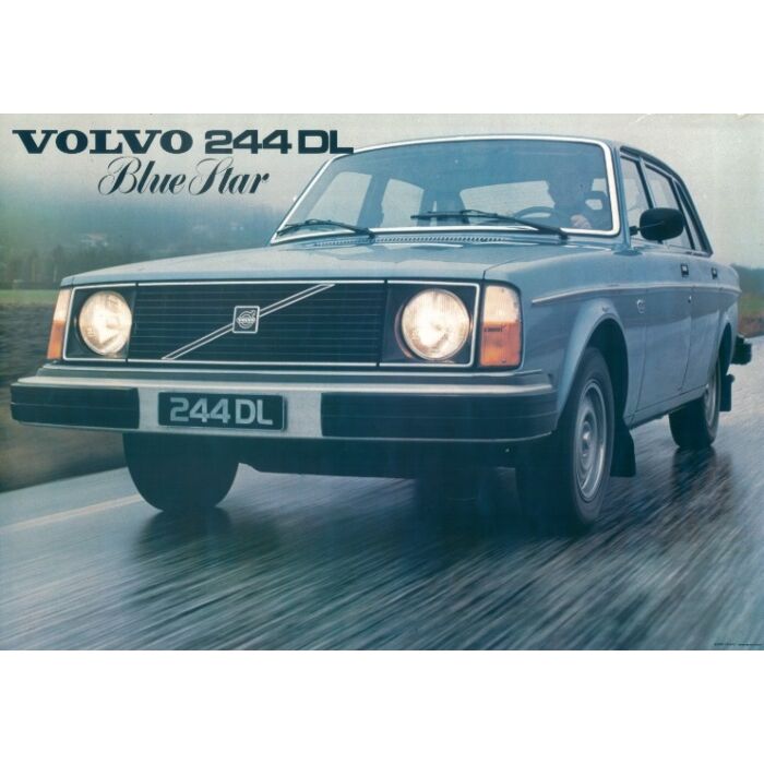 Póster Volvo DL Estrella Azul en Autopista, reproducción de pieza Volvo número de póster244bluestar.