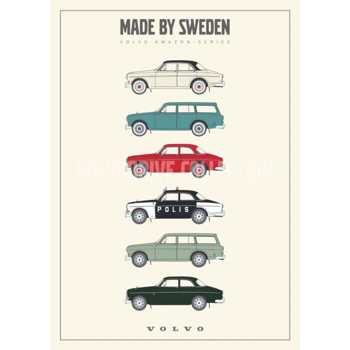 Póster de Volvo hecho en Suecia 121 122, número de pieza de Volvo, producto de Amazon para Volvo