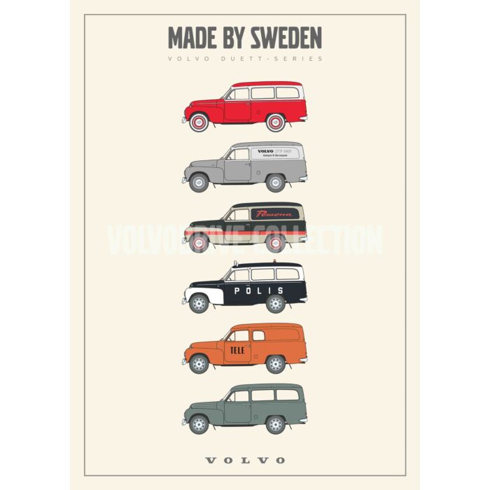 Póster Volvo Duett Hecho por Suecia Volvo, número de pieza posterduett para Volvo.