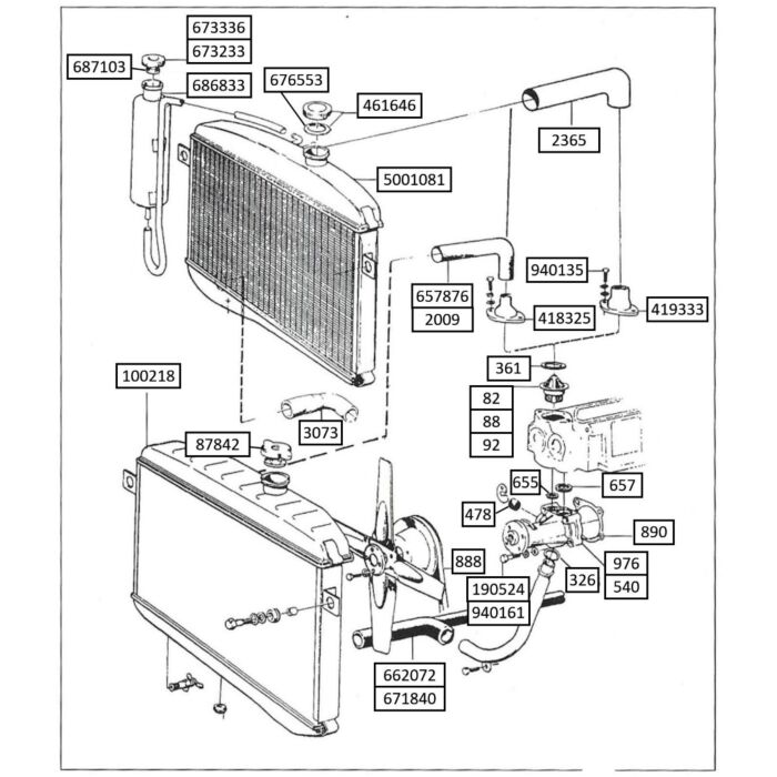 Sistema de Enfriamiento P1800Es para Volvo