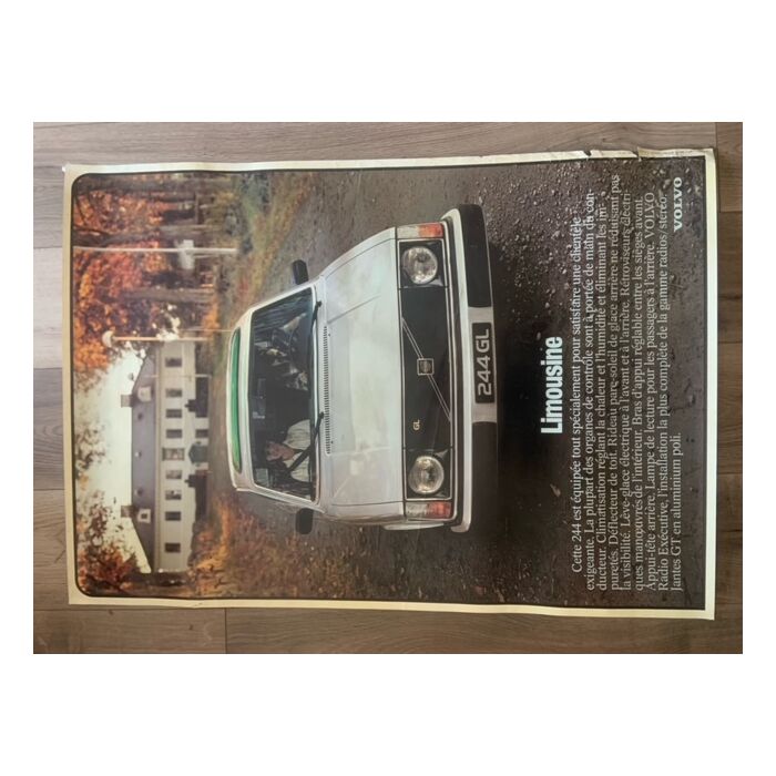 Póster Volvo 244 GL, reproducción original, formato B1 70 x 100 cm