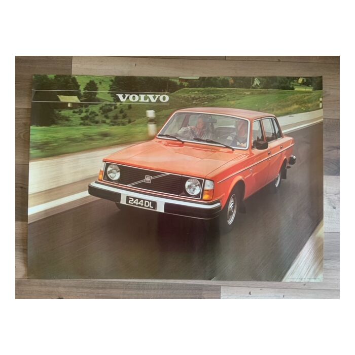 Póster Volvo 244 DL, reproducción original, formato B1 70 x 100 cm