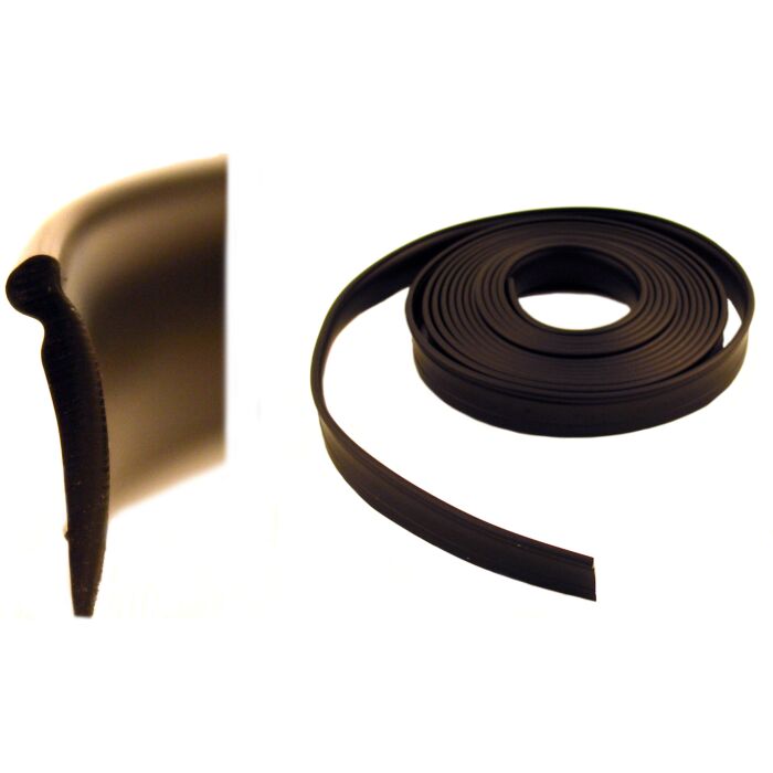 Rubber sierlijst voorruit 140+164+240+260 -1989 (gemonteerd aan de sierlijst) ORIG