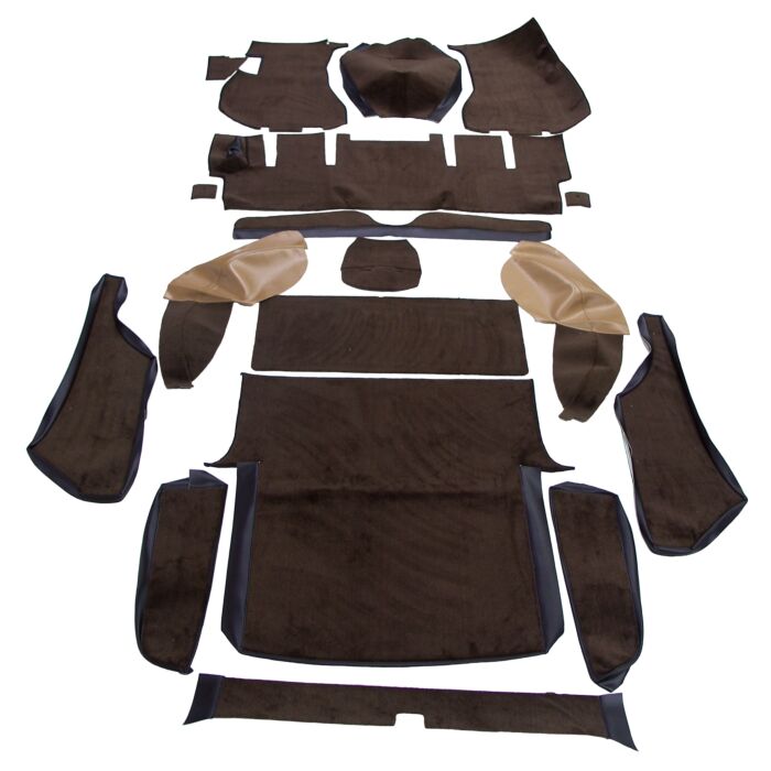 Mattenset P1800ES velours bruin complete set