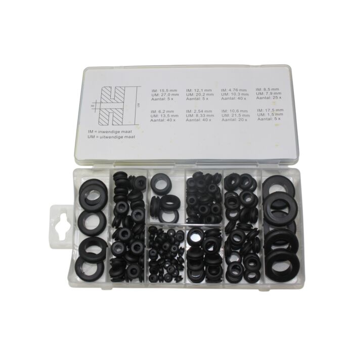 Doorvoerrubbers assortiments 125 delig