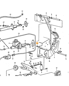 Koppelingspedaal gaspedaal rempedaal  stang 240 260 automaat en handgeschakeld