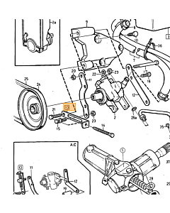 Brazo de ajuste de tornillo de dirección asistida para Volvo 240 740 940