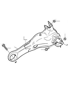 draagarm links achter S40 v40 Voertuig uitrusting: voor voertuigen met sportpakket/verlaagd