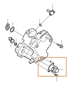 Brandstof benzine druk regeelaar Volvo C30  C70 (2006-)  S40  V50 (2004-)  S60 (-2009)  S80 (2007-)  V70 P26 (2001-2007)  V70 P26  XC70 (2001-2007)  V70  XC70 (2008-)  XC60 (-2017)  XC90 (-2014)