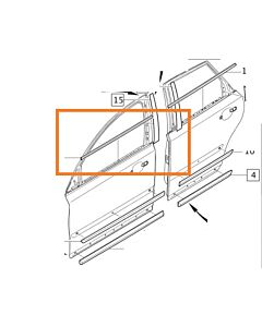 Schraaplijst portierruit V50 S40 rechts voor (31253001)