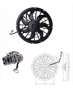 Radiateur koelventlilator fan electrisch 940 1994-1998 voor voertuigen met airconditioning