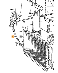 Airco Slang tussen Condensor Rechts Volvo 850 - S70 - V70 - C70 - XC70