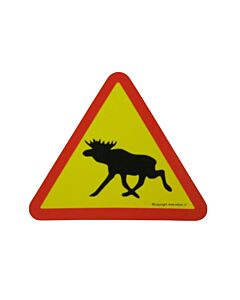 Sticker Eland verkeersbord driehoek rood/geel