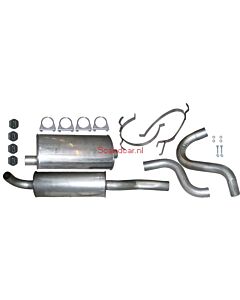 Conjunto de escape deportivo para Volvo 740 / 745 GL GLE GLT 8v +745 GLT 16V RVS turbo 54mm diámetro 1988+