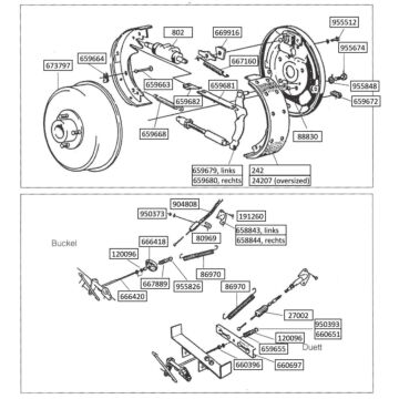 Producto trasero rem Volvo pv544