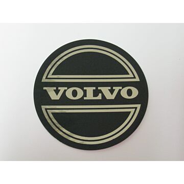 Sticker inchVolvoinch naafdop zwart op chroom 60mm