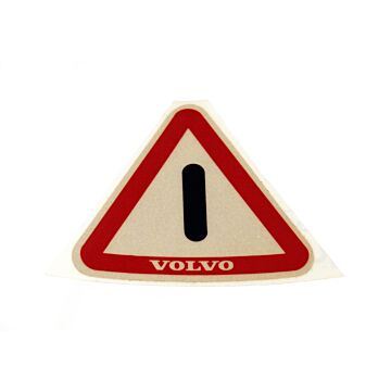 Sticker portier deur refecterend 140+164 uitroepteken driehoek