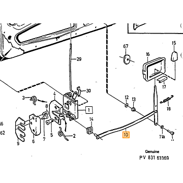 Deur portier Opener links