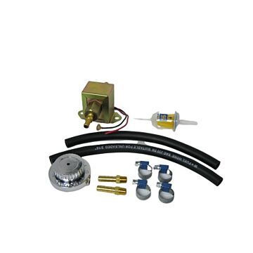 Benzinepomp PV544+Duett+Amazon+P1800 B18+B20 ( electrisch uitv.12 Volt ) compleet incl montage set voor carburateur .uitgev.motoren vervangt mechanische benzinepomp 0 5-0 6 bar
